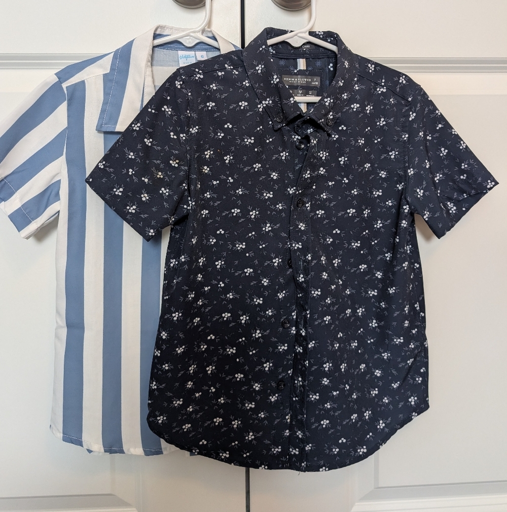 Boys Short Sleeve Button Downs